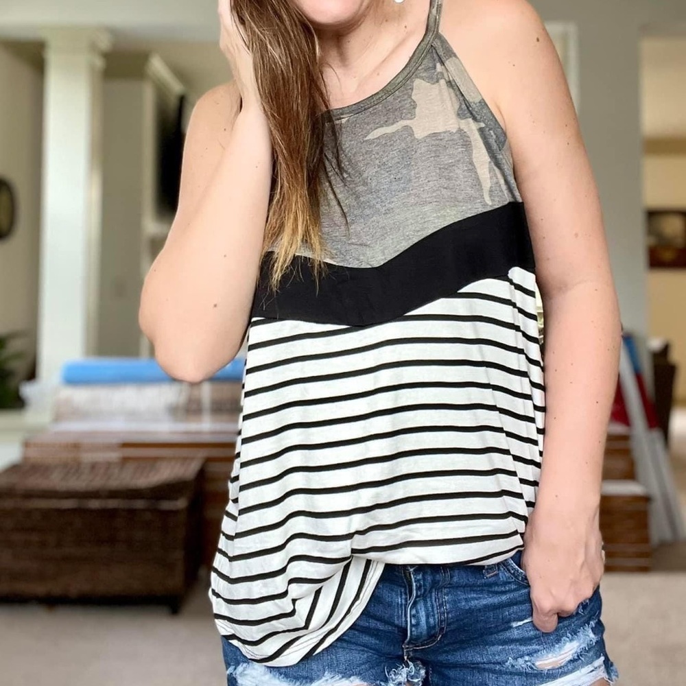 Camo Stripes tank, plus sizes available